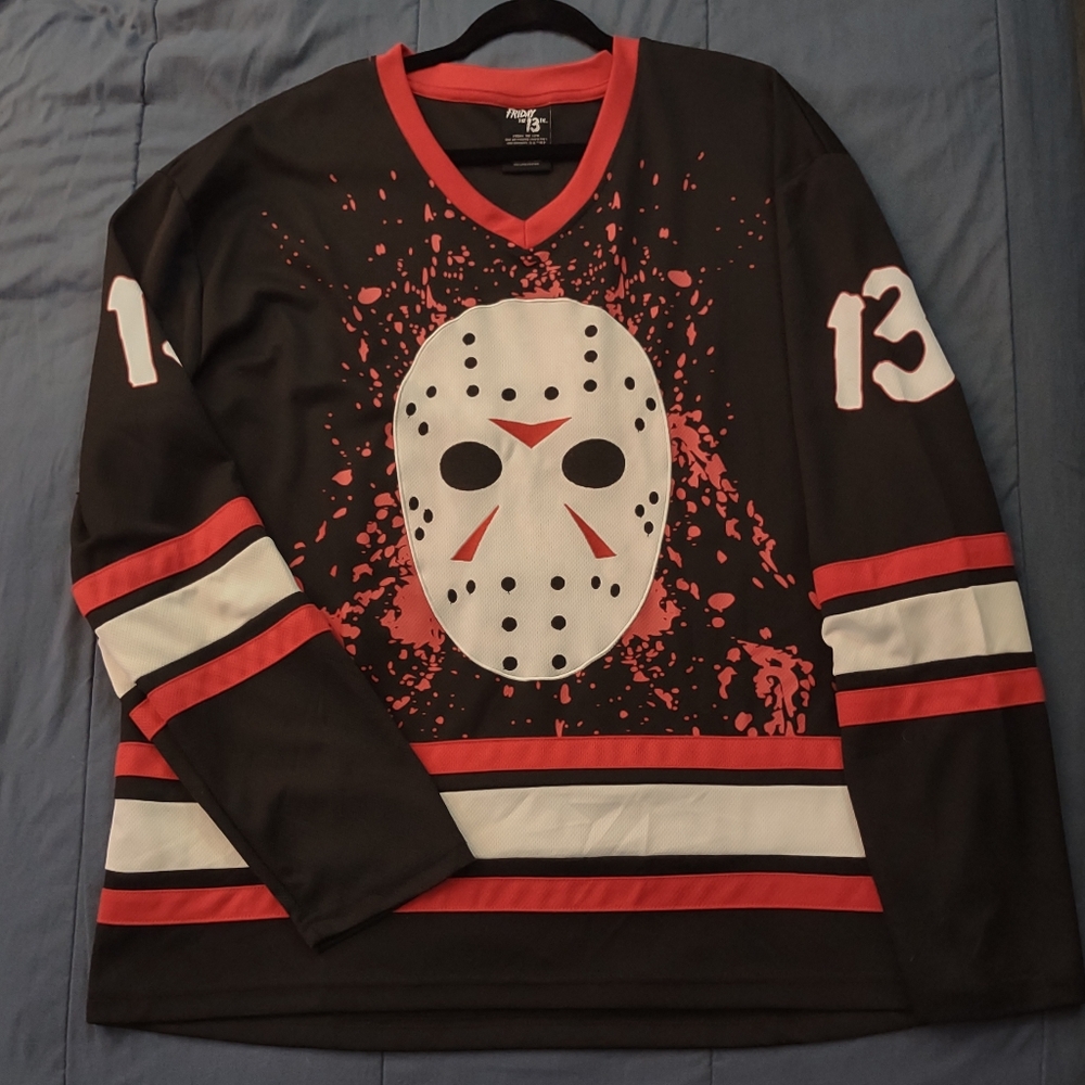 Friday The 13th Jason Voorhees Hockey Jersey XL